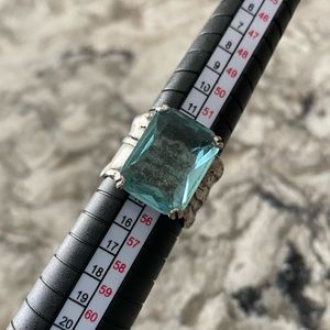 Retired Silpada aqua blue glass